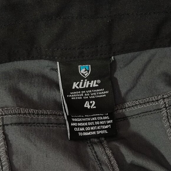 Kuhl Ramblr Hiking Shorts 8 ins Inseam 42 Waist Lightweight UPF 50 Black New NWT - Picture 5 of 5